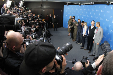 Willem Dafoe, Edward Norton, Tilda Swinton, Wes Anderson, Ralph Fiennes, Tony Revolori, Saoirse Ronan, Jeff Goldblum, Bill Murray