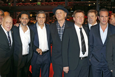 Harry Ettlinger, Grant Heslov, George Clooney, Bill Murray, Justus von Dohnányi, John Goodman, Jean Dujardin