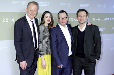 Stellan Skarsgard, Stacy Martin, Lars von Trier, Christian Slater