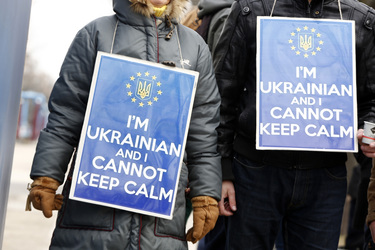 Demonstration vor der Russischen Botschaft, Berlin