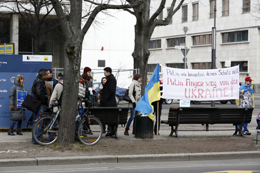 Demonstration vor der Russischen Botschaft, Berlin