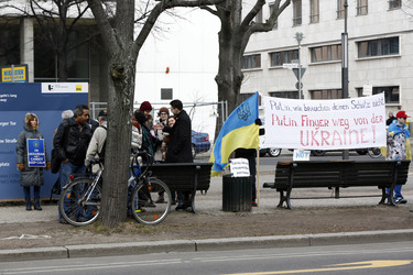 Demonstration vor der Russischen Botschaft, Berlin