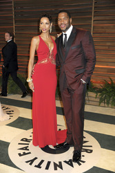 Michael Strahan mit seiner Verlobten Nicole Murphy
