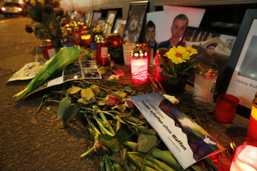 Kerzen vor der Ukrainischen Botschaft, Berlin