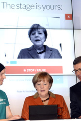 CeBIT Eröffnungsrundgang der Kanzlerin, Hannover