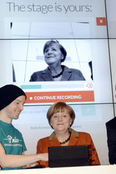 CeBIT Eröffnungsrundgang der Kanzlerin, Hannover