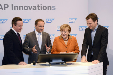 CeBIT Eröffnungsrundgang der Kanzlerin, Hannover