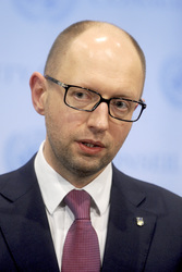 Arseniy Yatsenyuk bei den Vereinten Nationen, New York