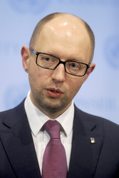 Arseniy Yatsenyuk bei den Vereinten Nationen, New York