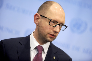 Arseniy Yatsenyuk bei den Vereinten Nationen, New York