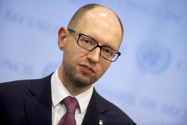 Arseniy Yatsenyuk bei den Vereinten Nationen, New York
