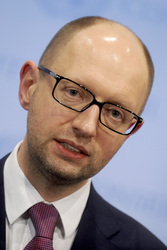Arseniy Yatsenyuk bei den Vereinten Nationen, New York