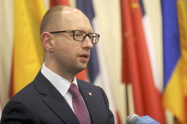 Arseniy Yatsenyuk bei den Vereinten Nationen, New York