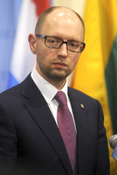 Arseniy Yatsenyuk bei den Vereinten Nationen, New York