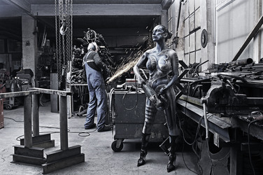 Schlosserei / Metalworking Bodypainting