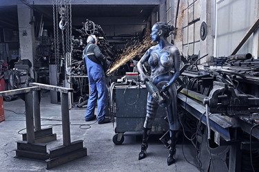 Schlosserei / Metalworking Bodypainting