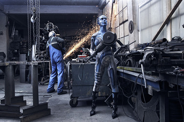 Schlosserei / Metalworking Bodypainting