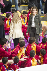 Princess Letizia bei der 'Volleyball Spanish Scholarship Competition 2014', Valladolid