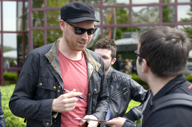 Chris Martin vor dem Hyatt Hotel, Köln