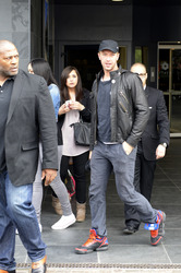Chris Martin vor dem Hyatt Hotel, Köln