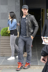 Chris Martin vor dem Hyatt Hotel, Köln