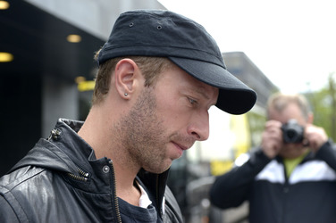 Chris Martin vor dem Hyatt Hotel, Köln