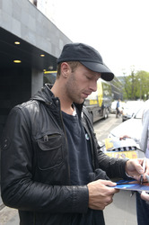 Chris Martin vor dem Hyatt Hotel, Köln