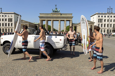 Open Air-Fashionshow des Menswear-Labels Camp David, Berlin