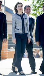 Prinzessin Letizia besucht die Maria Moliner Schule, Madrid