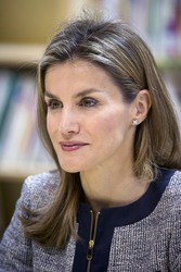 Prinzessin Letizia besucht die Maria Moliner Schule, Madrid