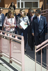 Prinzessin Letizia besucht die Maria Moliner Schule, Madrid