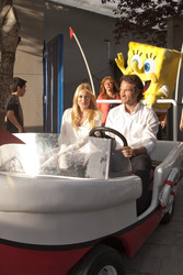 Carlos Moya und Carolina Cerezuela eröffnen das Nickelodeon Land, Madrid