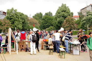 Maidemo Flüchtlingsdorf Oranienstraße, Berlin