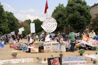 Maidemo Flüchtlingsdorf Oranienstraße, Berlin