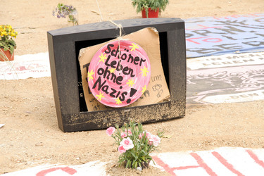 Maidemo Flüchtlingsdorf Oranienstraße, Berlin