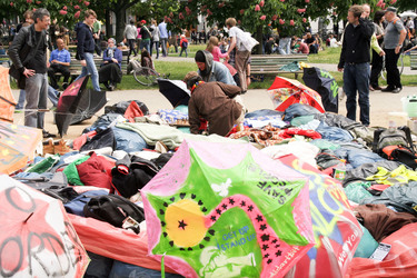 Maidemo Flüchtlingsdorf Oranienstraße, Berlin