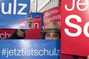 Demonstrationen während der TV-Talksendung 'Wie geht's, Europa?', Berlin