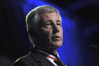 Chuck Hagel erhält den Intrepid Freedom Award, New York