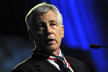 Chuck Hagel erhält den Intrepid Freedom Award, New York