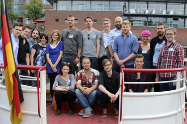 Barkassen Locationtour mit den Nominierten des Studio Hamburg Nachwuchspreises 2014, Hamburg