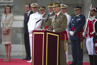 König Felipe empfängt die Armee und die Guardia Civil, Madrid