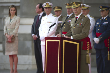 König Felipe empfängt die Armee und die Guardia Civil, Madrid
