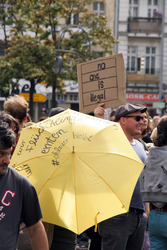 Demonstration gegen die bevorstehende Räumung der Gerhard-Hauptmann-Schule, Berlin
