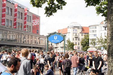 Demonstration gegen die bevorstehende Räumung der Gerhard-Hauptmann-Schule, Berlin