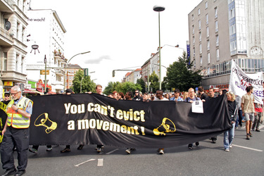 Demonstration gegen die bevorstehende Räumung der Gerhard-Hauptmann-Schule, Berlin