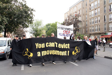 Demonstration gegen die bevorstehende Räumung der Gerhard-Hauptmann-Schule, Berlin