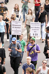 Demonstration gegen die bevorstehende Räumung der Gerhard-Hauptmann-Schule, Berlin