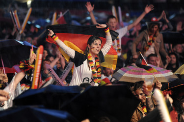 WM-Fanmeile beim Spiel Deutschland gegen Algerien, Berlin