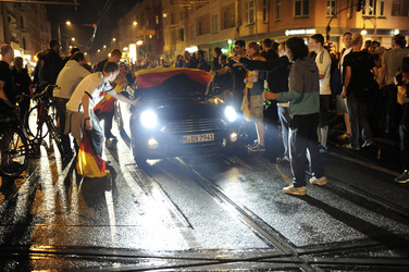 Fanfeier nach Halbfinalsieg der deutschen WM-Mannschaft, Berlin