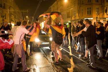 Fanfeier nach Halbfinalsieg der deutschen WM-Mannschaft, Berlin